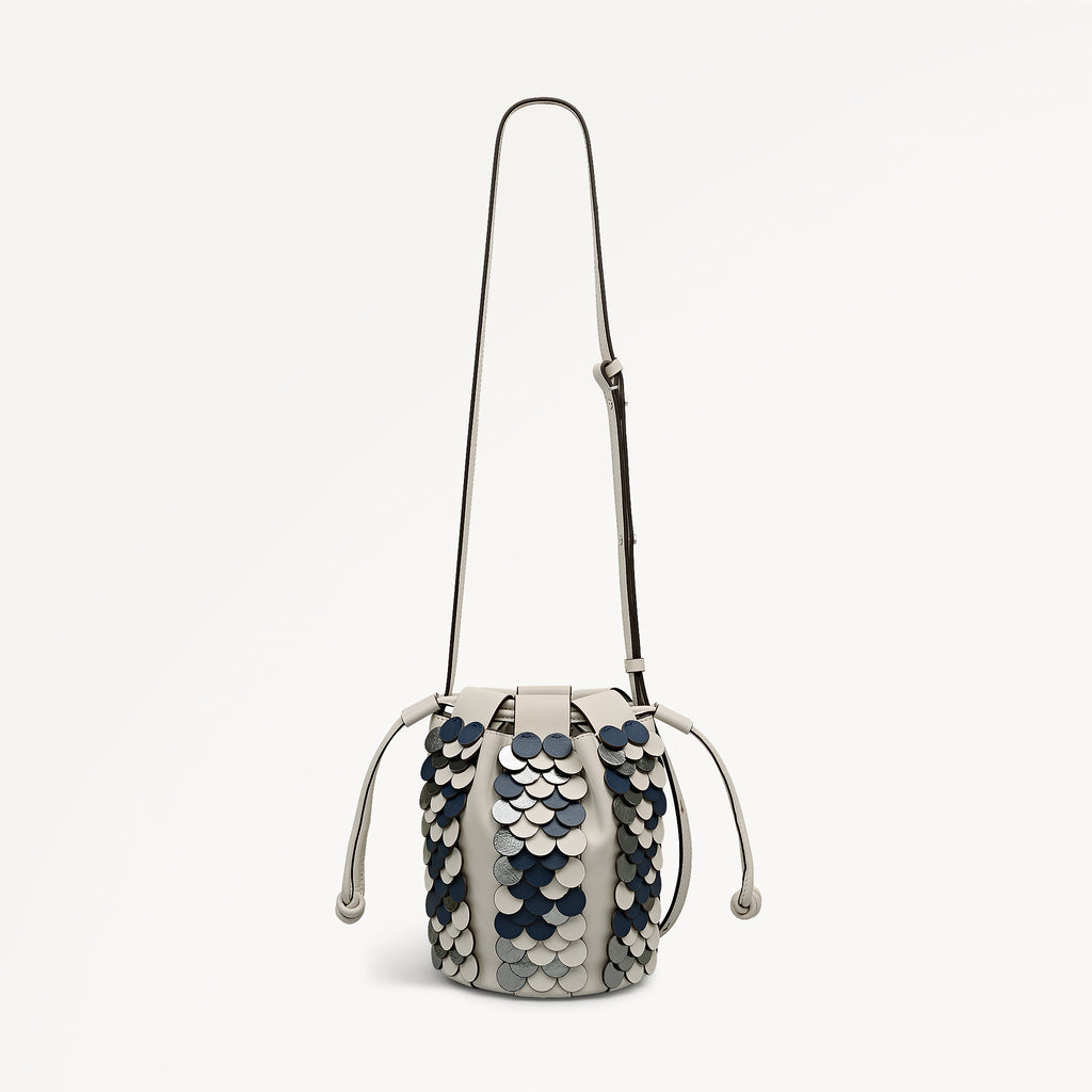 The Flora Small Drawstring Cross Body Salt - 113832