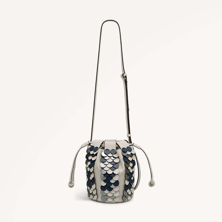 The Flora Small Drawstring Cross Body Salt - 113832