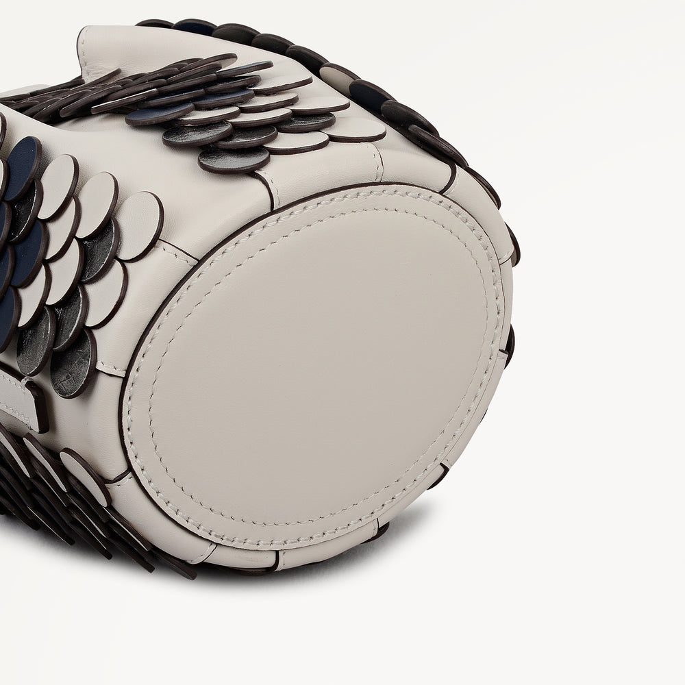 The Flora Small Drawstring Cross Body Salt - 113832