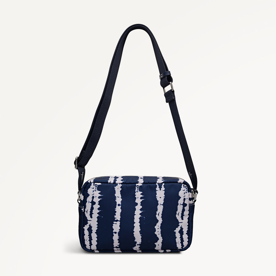 Halley Row - Tie Dye Stripe Small Ziptop Cross Body Naval - 113845