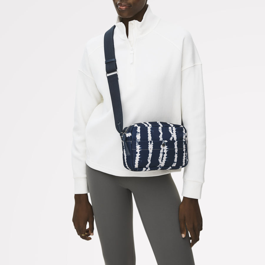 Halley Row - Tie Dye Stripe Small Ziptop Cross Body Naval - 113845