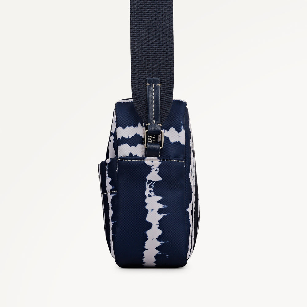 Halley Row - Tie Dye Stripe Small Ziptop Cross Body Naval - 113845