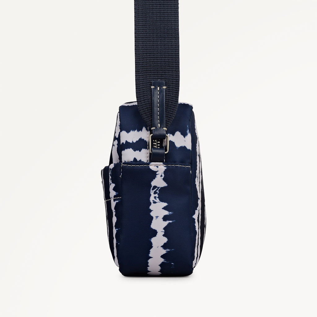 Halley Row - Tie Dye Stripe Small Ziptop Cross Body Naval - 113845