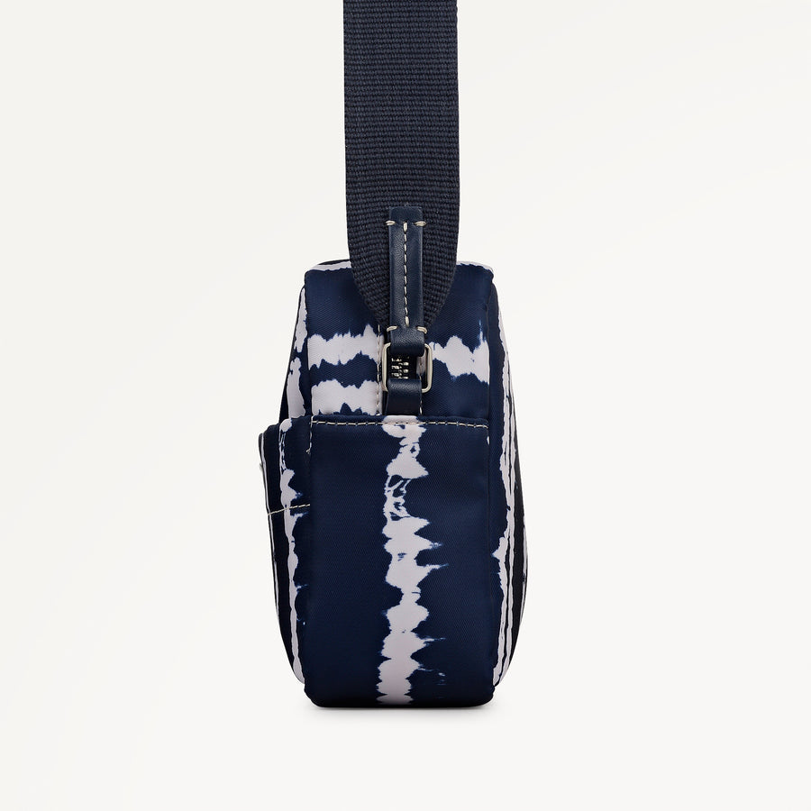 Halley Row - Tie Dye Stripe Small Ziptop Cross Body Naval - 113845