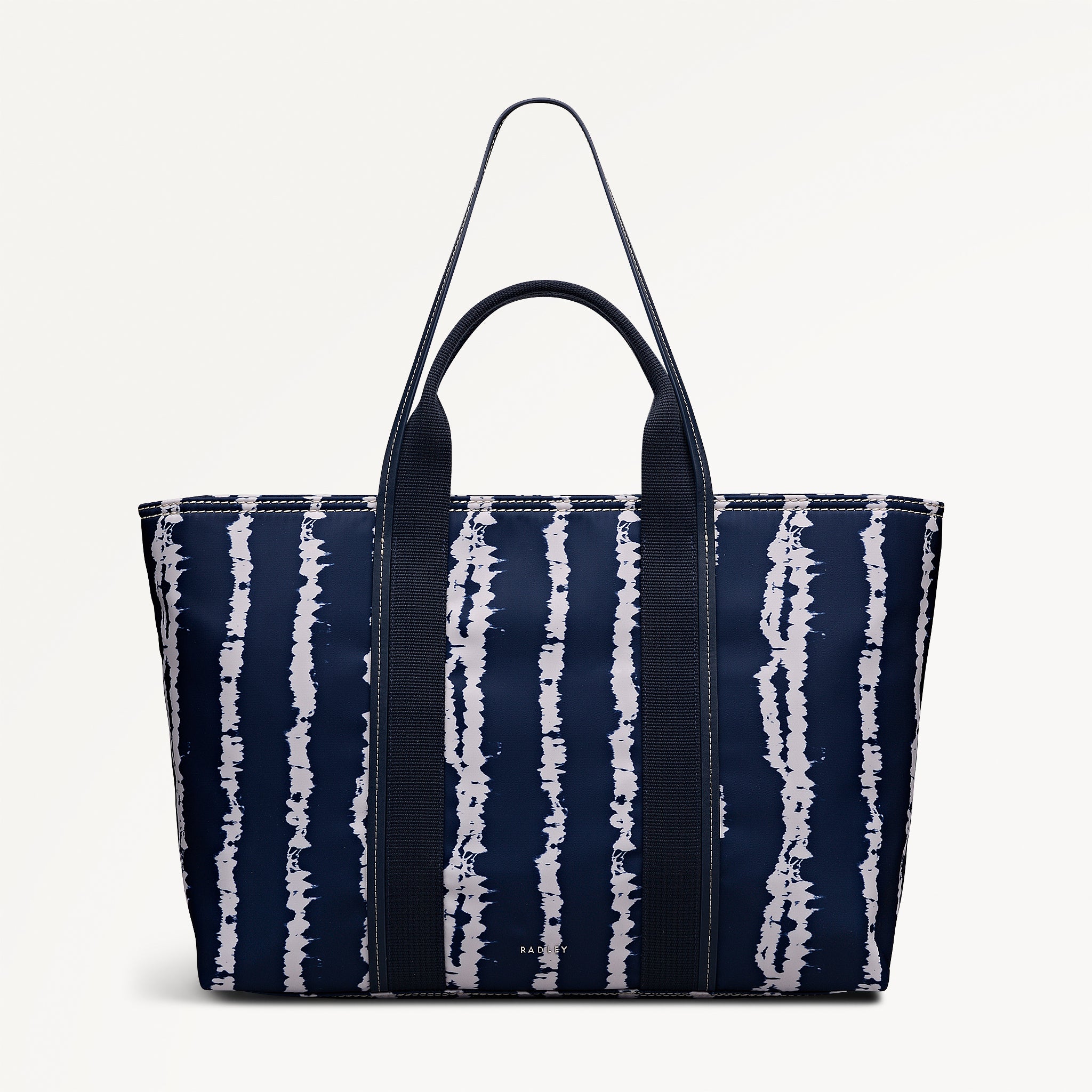 Halley Row - Tie Dye Stripe Large Ziptop Tote Naval - 113847
