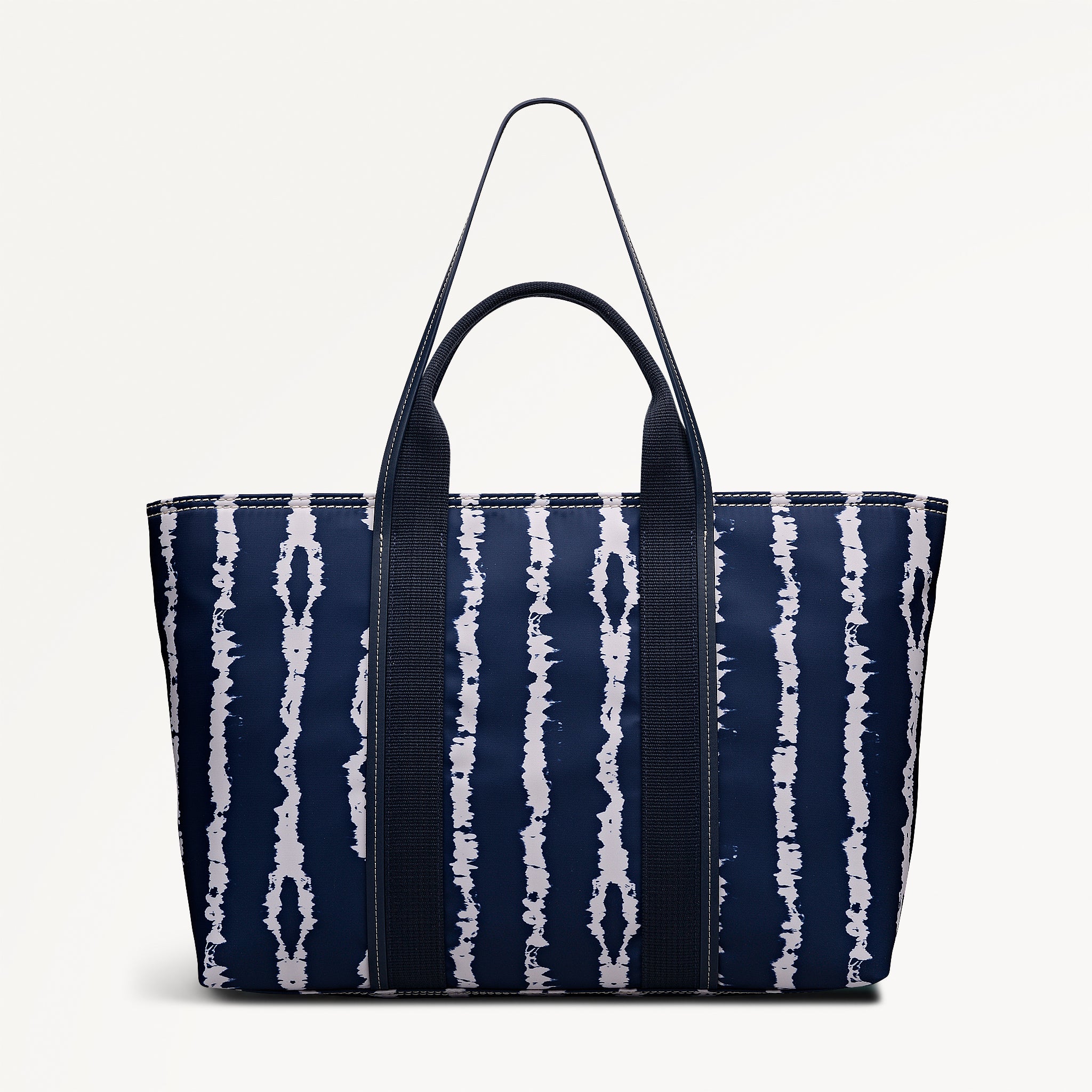 Halley Row - Tie Dye Stripe Large Ziptop Tote Naval - 113847