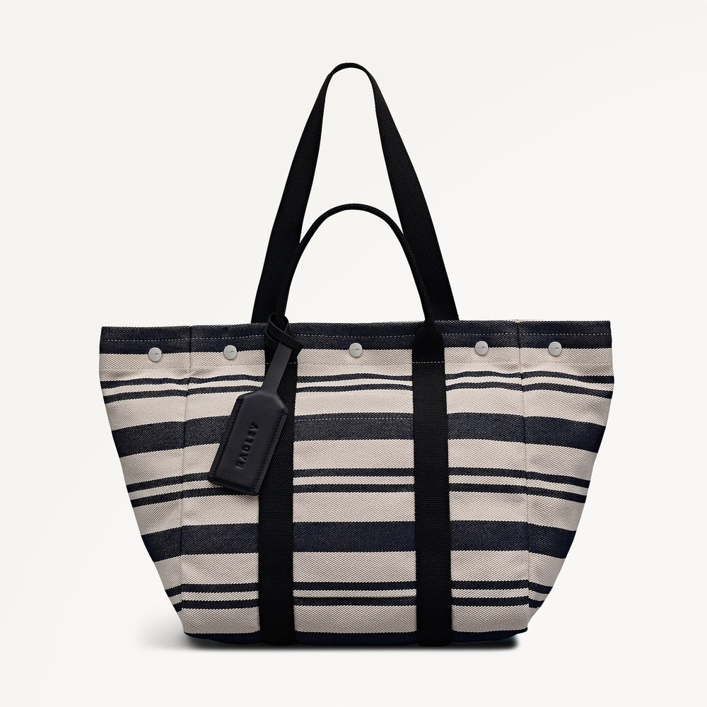 Hadleigh Place - Stripe Large Open Top Tote Natural - 113873