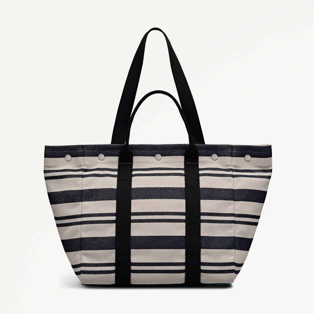Hadleigh Place - Stripe Large Open Top Tote Natural - 113873