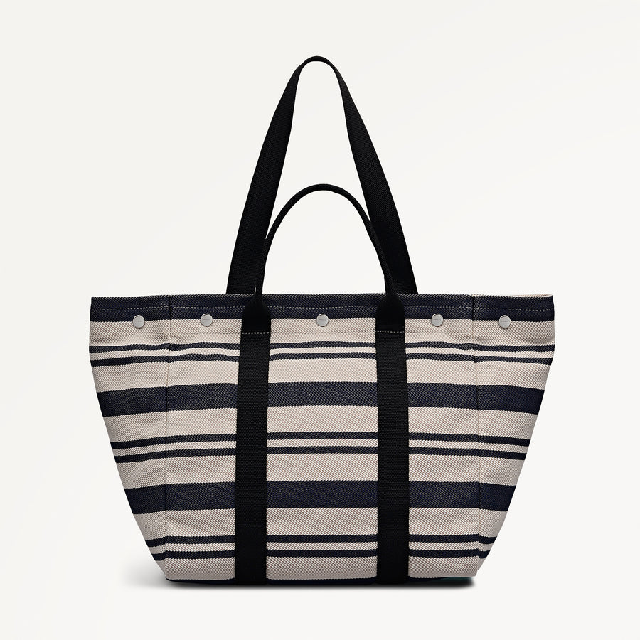 Hadleigh Place - Stripe Large Open Top Tote Natural - 113873