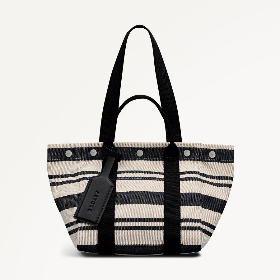 Hadleigh Place - Stripe Medium Open Top Tote Natural - 113874