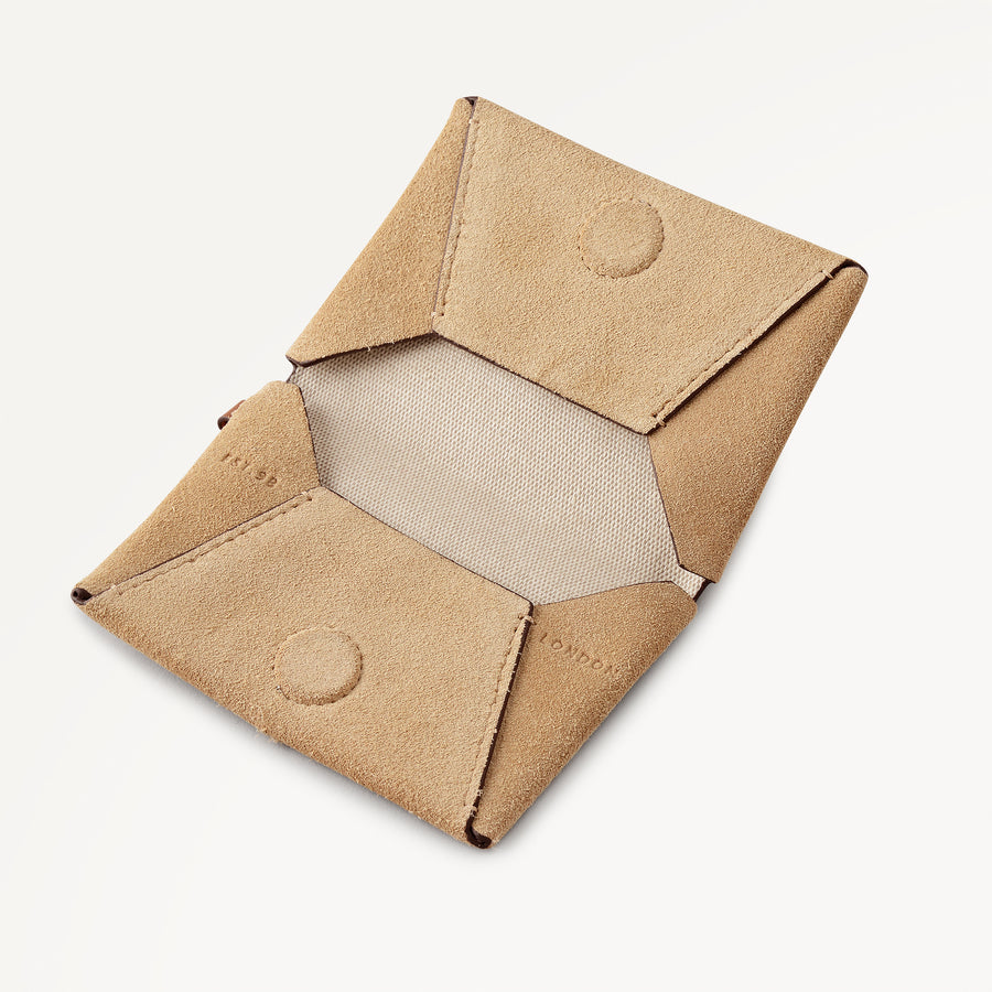 The Connaught - Suede Small  Card Holder Sahara - 113895