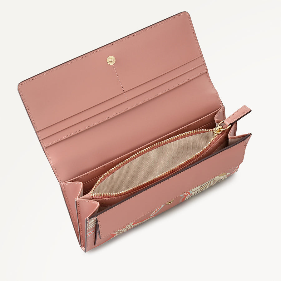 Picton Place - Shell Large Flapover Wallet Carnation - 113903