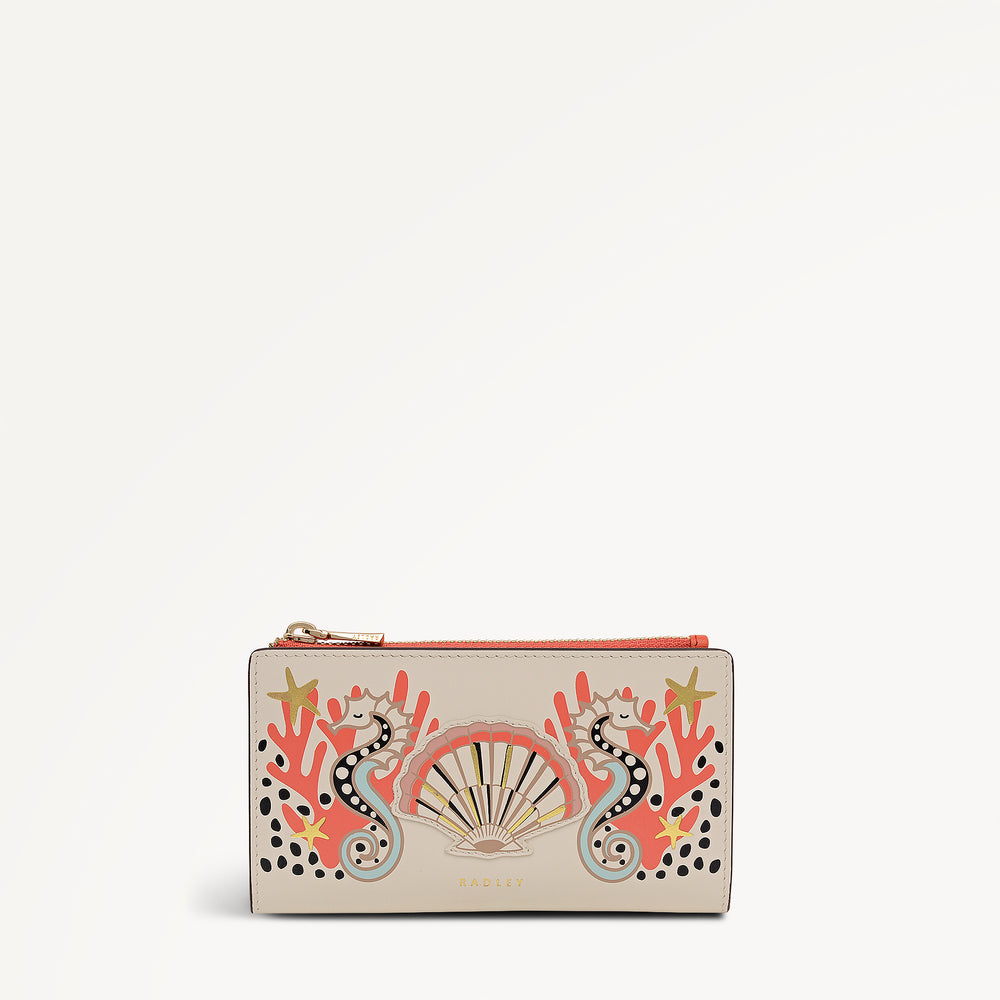 Coin Street - Seahorse Medium Ziptop Purse Salt - 113904