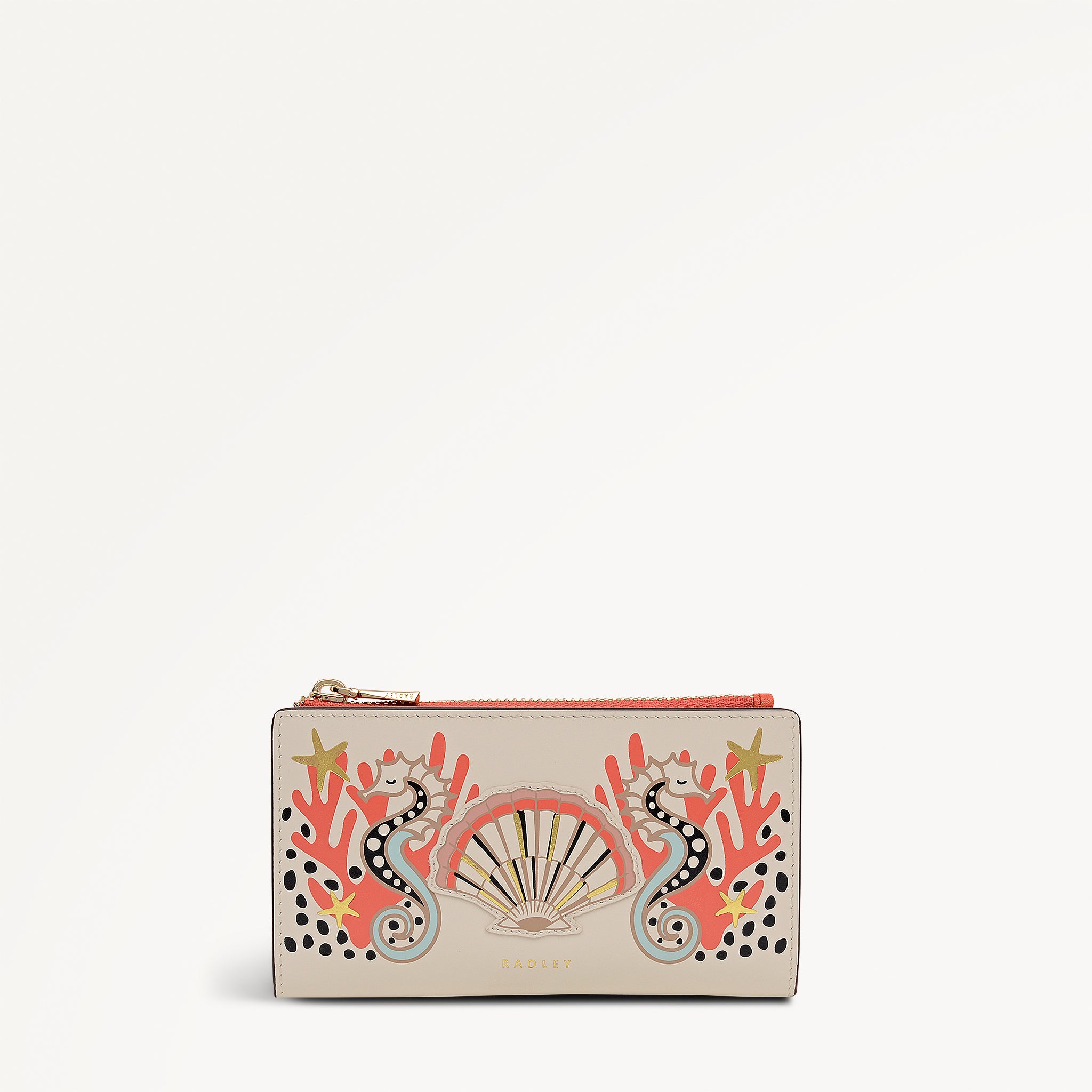 Coin Street - Seahorse Medium Ziptop Purse Salt - 113904