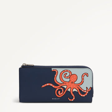 Chilworth Street - Octopus Large Zip Around Wallet Naval - 113906