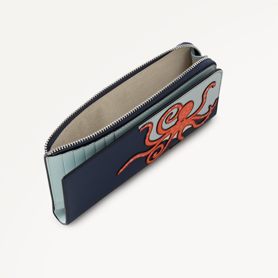 Chilworth Street - Octopus Large Zip Around Wallet Naval - 113906