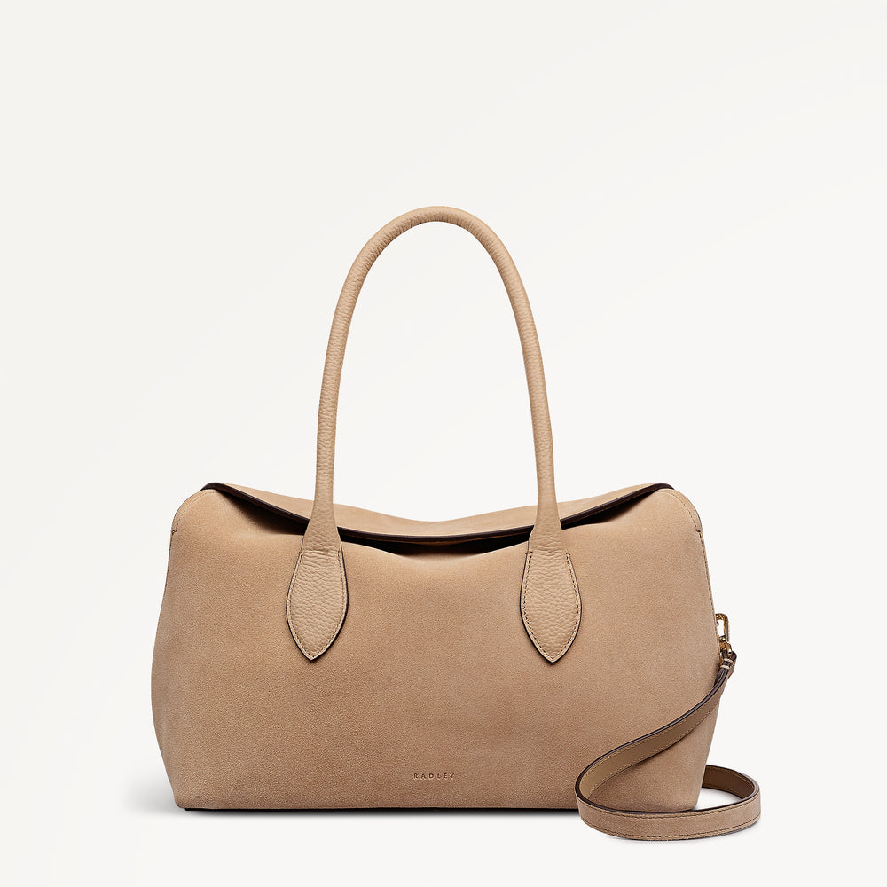 Liverpool Gardens - Suede Medium Ziptop Grab Sahara - 113951