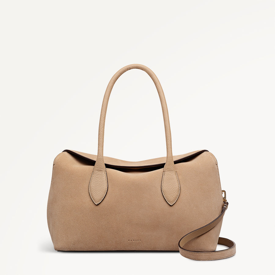 Liverpool Gardens - Suede Medium Ziptop Grab Sahara - 113951