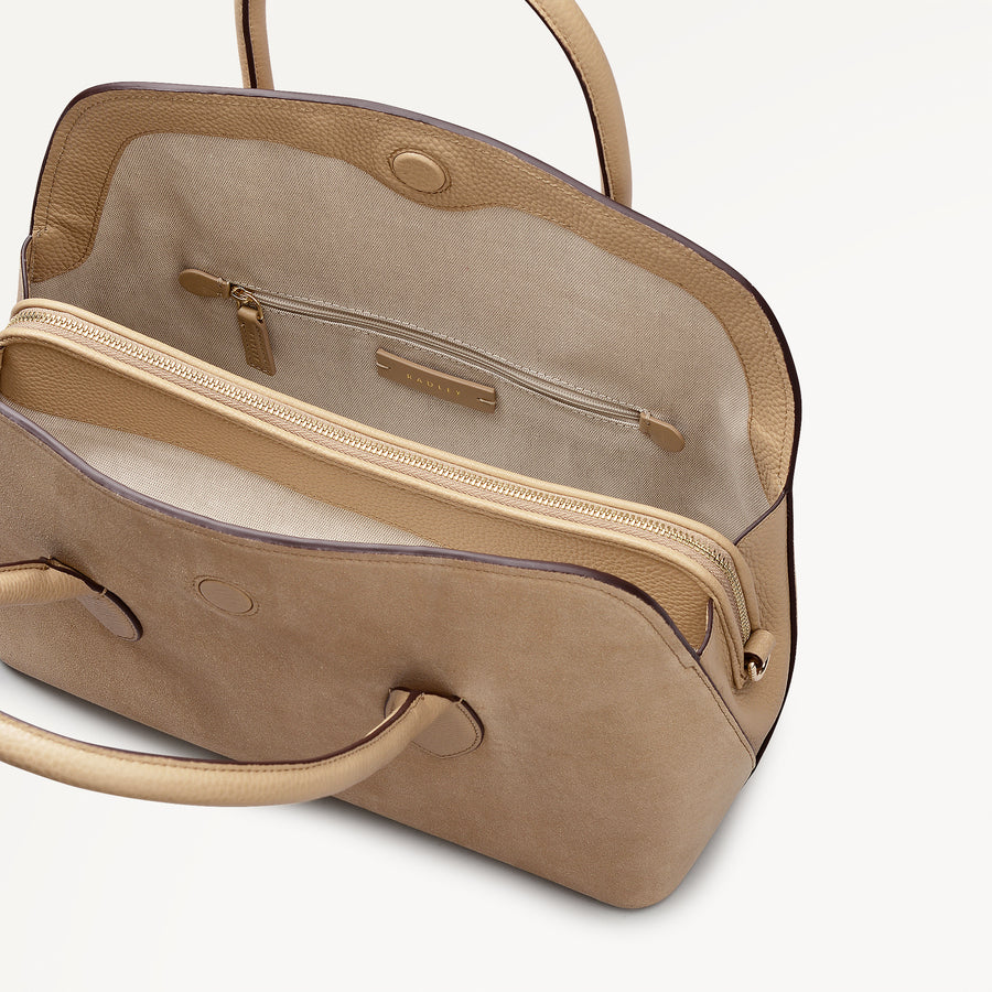 Liverpool Gardens - Suede Medium Ziptop Grab Sahara - 113951