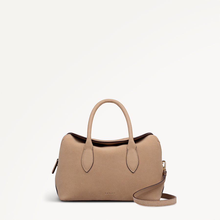 Liverpool Gardens - Suede Small Ziptop Grab Sahara - 113952