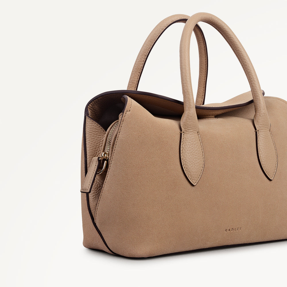 Liverpool Gardens - Suede Small Ziptop Grab Sahara - 113952