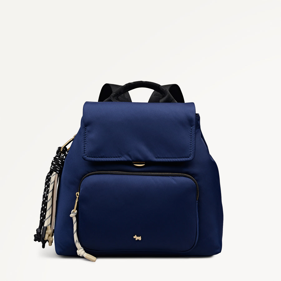 Dighton Close Responsible Medium Flapover Backpack in Naval Blue