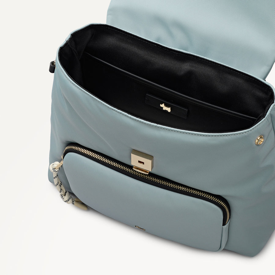 Dighton Close Responsible Medium Flapover Backpack in Green Water - 113979