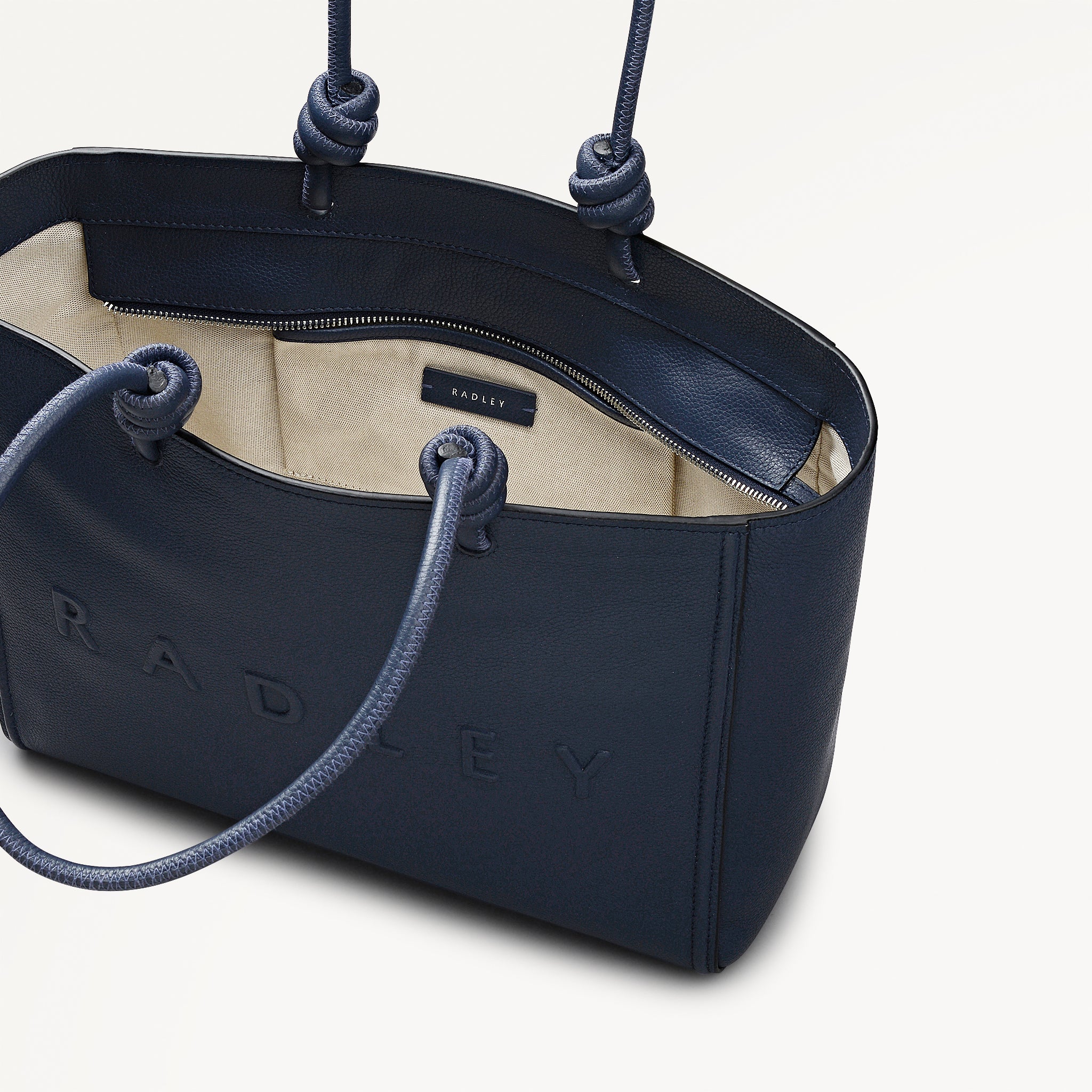 Ridgeway Gardens Large Ziptop Tote Naval - 113984