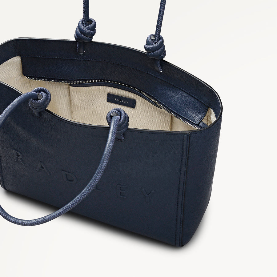 Ridgeway Gardens Large Ziptop Tote Naval - 113984