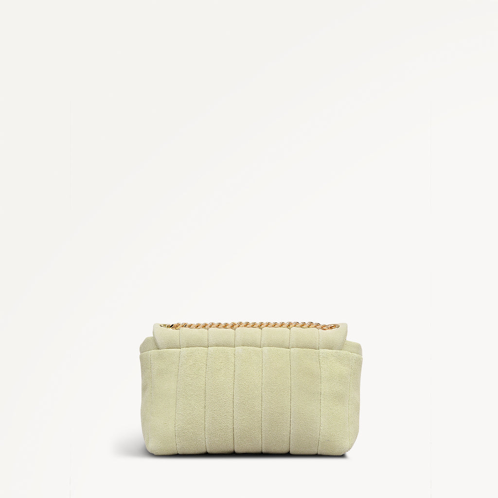 Burton Way - Quilt Suede Small Flapover Cross Body Lemongrass - 113991