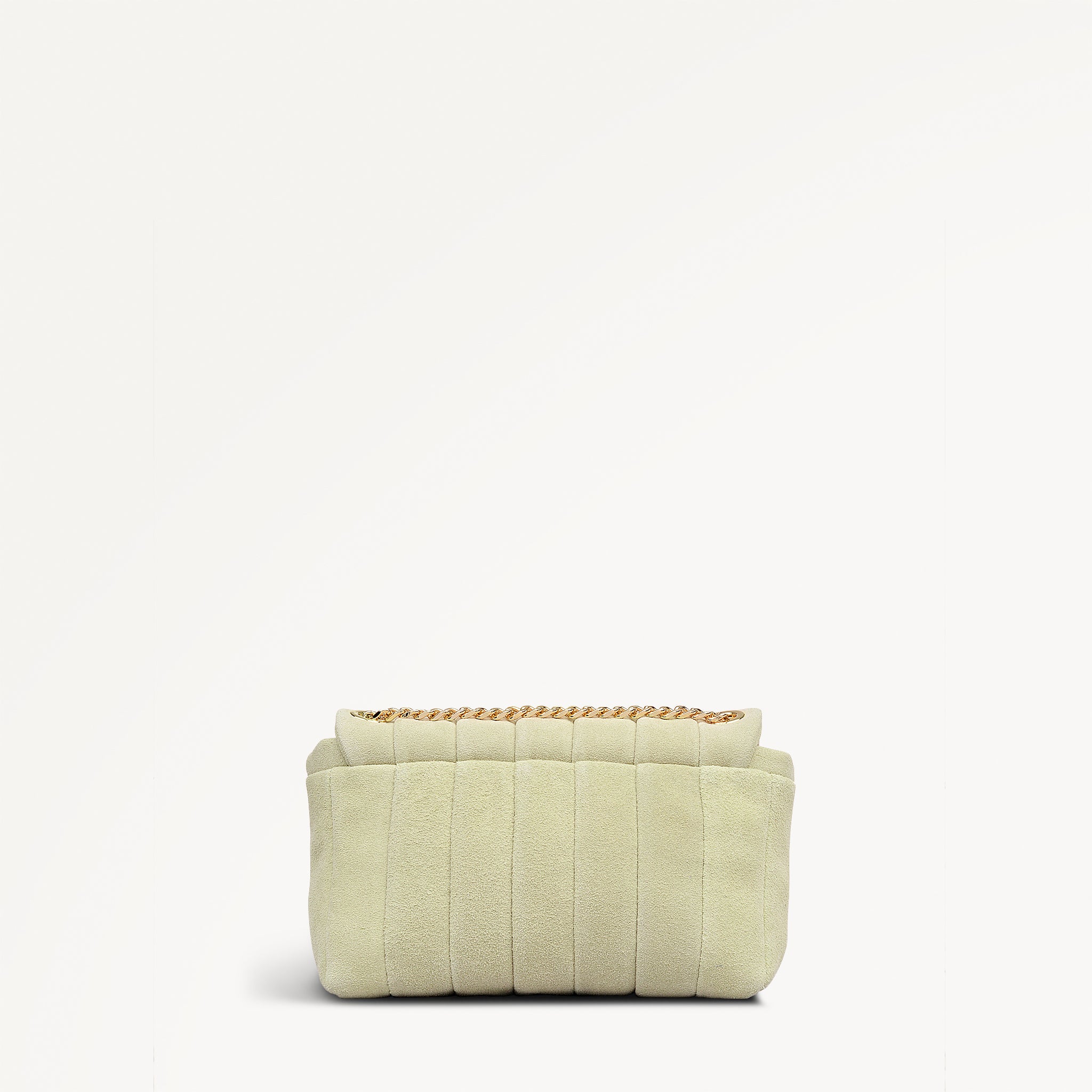 Burton Way - Quilt Suede Small Flapover Cross Body Lemongrass - 113991