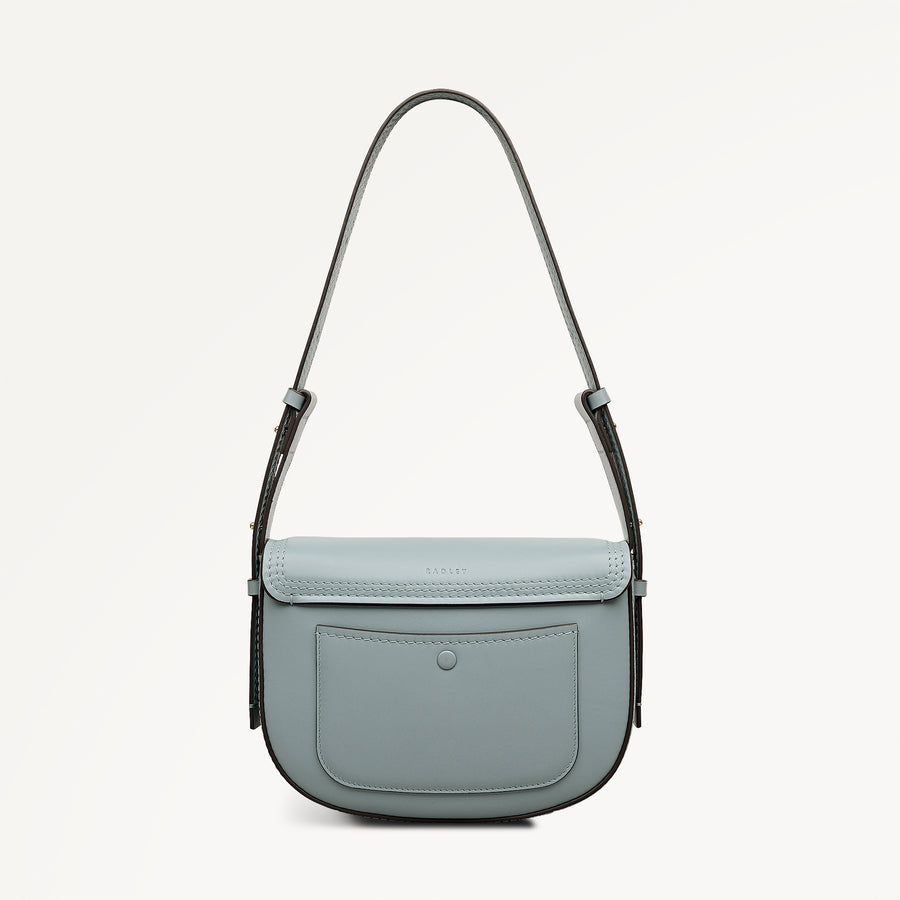 Keswick Mews Medium Flapover Shoulder Green Water - 113993