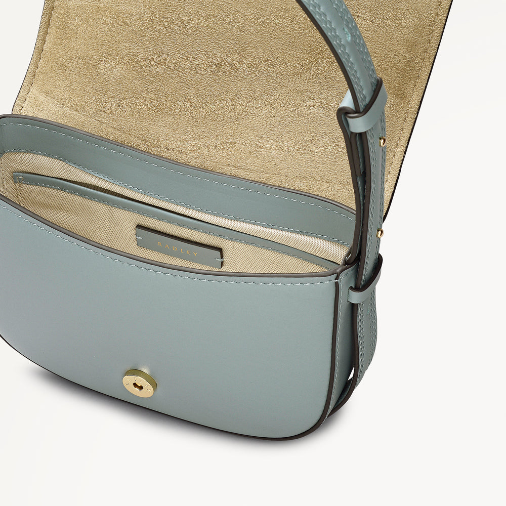 Keswick Mews Medium Flapover Shoulder Green Water - 113993