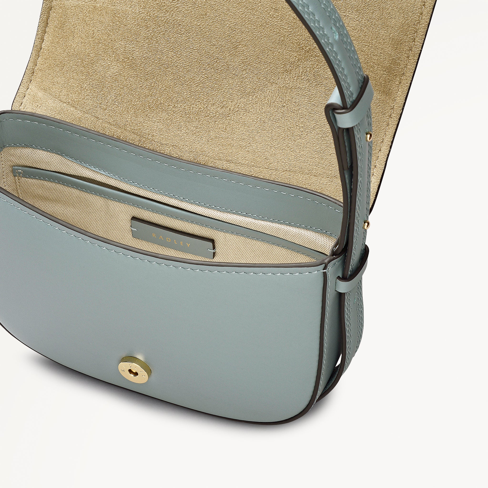 Keswick Mews Medium Flapover Shoulder Green Water - 113993