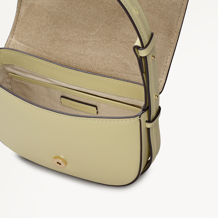 Keswick Mews Medium Flapover Shoulder Lemongrass - 113995