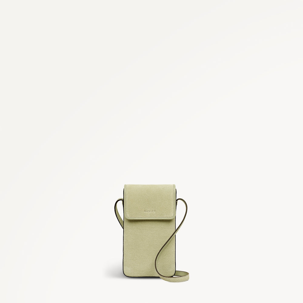 Bramwell Lane - Suede Medium  Phone Cross Body Lemongrass - 113996