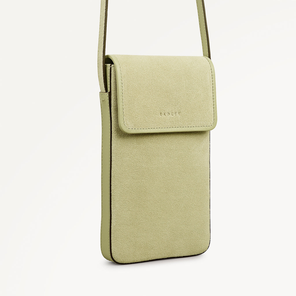 Bramwell Lane - Suede Medium  Phone Cross Body Lemongrass - 113996