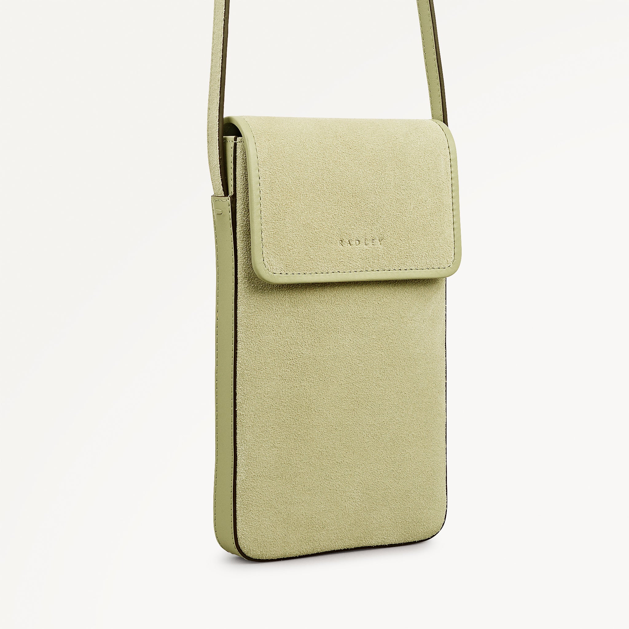 Bramwell Lane - Suede Medium  Phone Cross Body Lemongrass - 113996