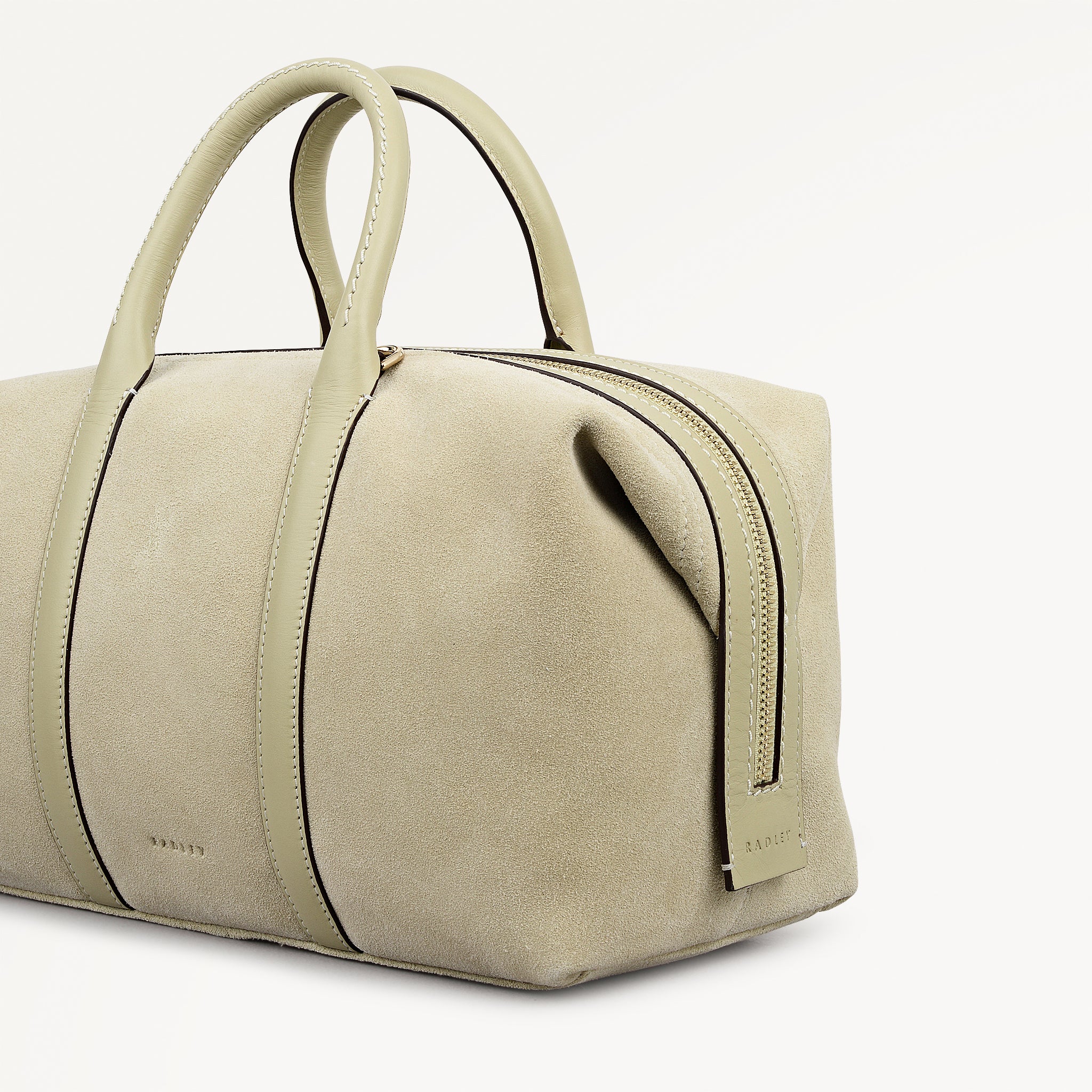 Bramwell Lane - Suede Medium Ziptop Grab Lemongrass - 114000