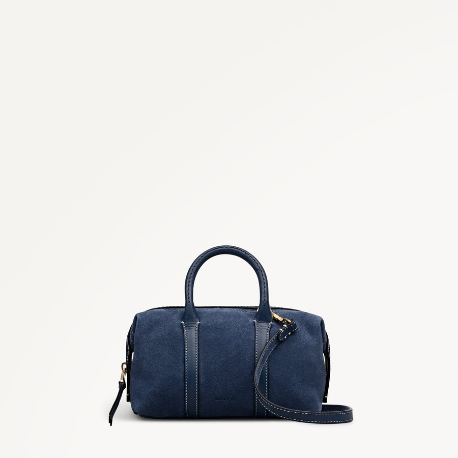 Bramwell Lane - Suede Mini Ziptop Grab Naval - 114001