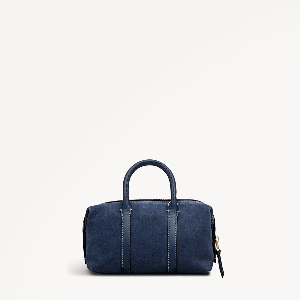 Bramwell Lane - Suede Mini Ziptop Grab Naval - 114001