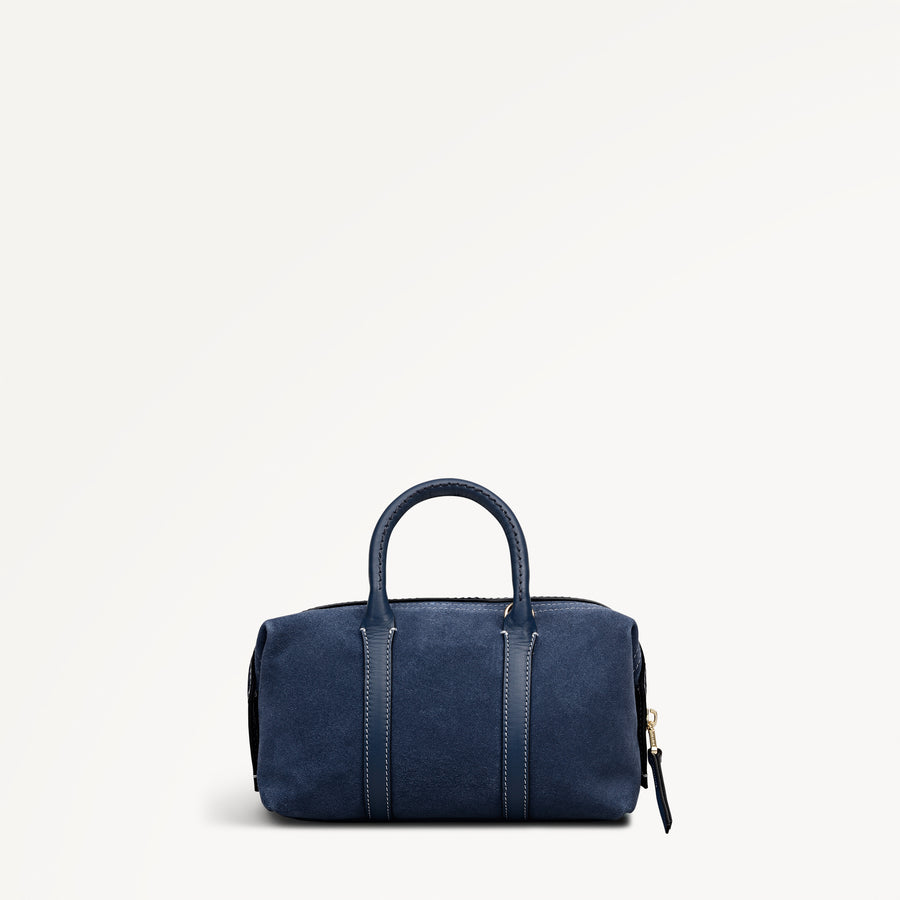 Bramwell Lane - Suede Mini Ziptop Grab Naval - 114001