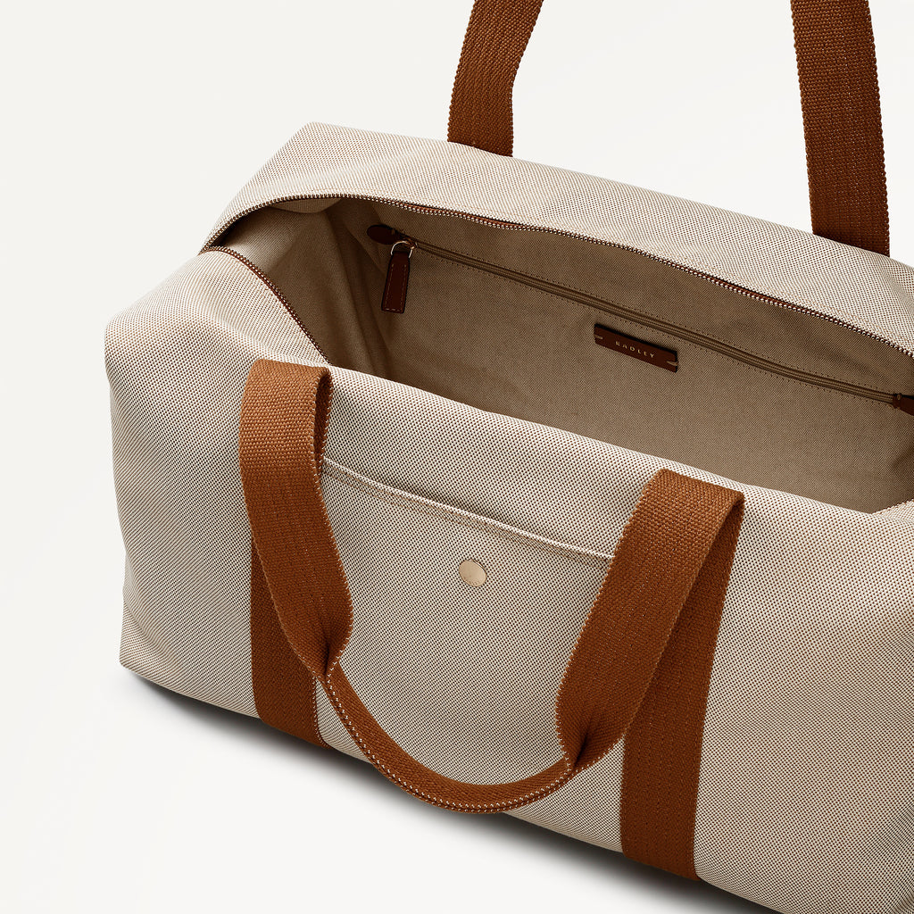 Bramwell Lane Extra Large Ziptop Weekender Natural - 114010