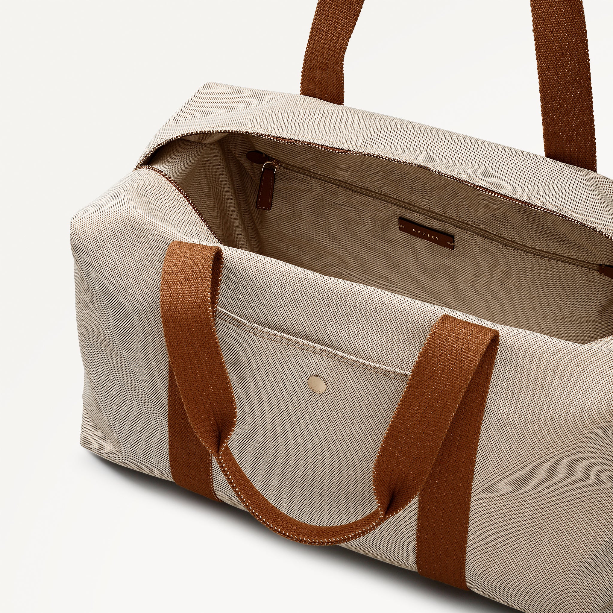 Bramwell Lane Extra Large Ziptop Weekender Natural - 114010