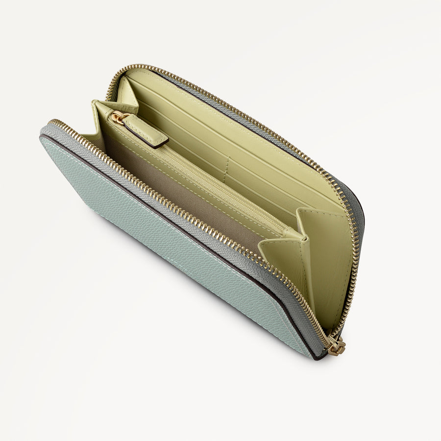 Bramwell Lane Large Zip Around Purse Green Water - 114082