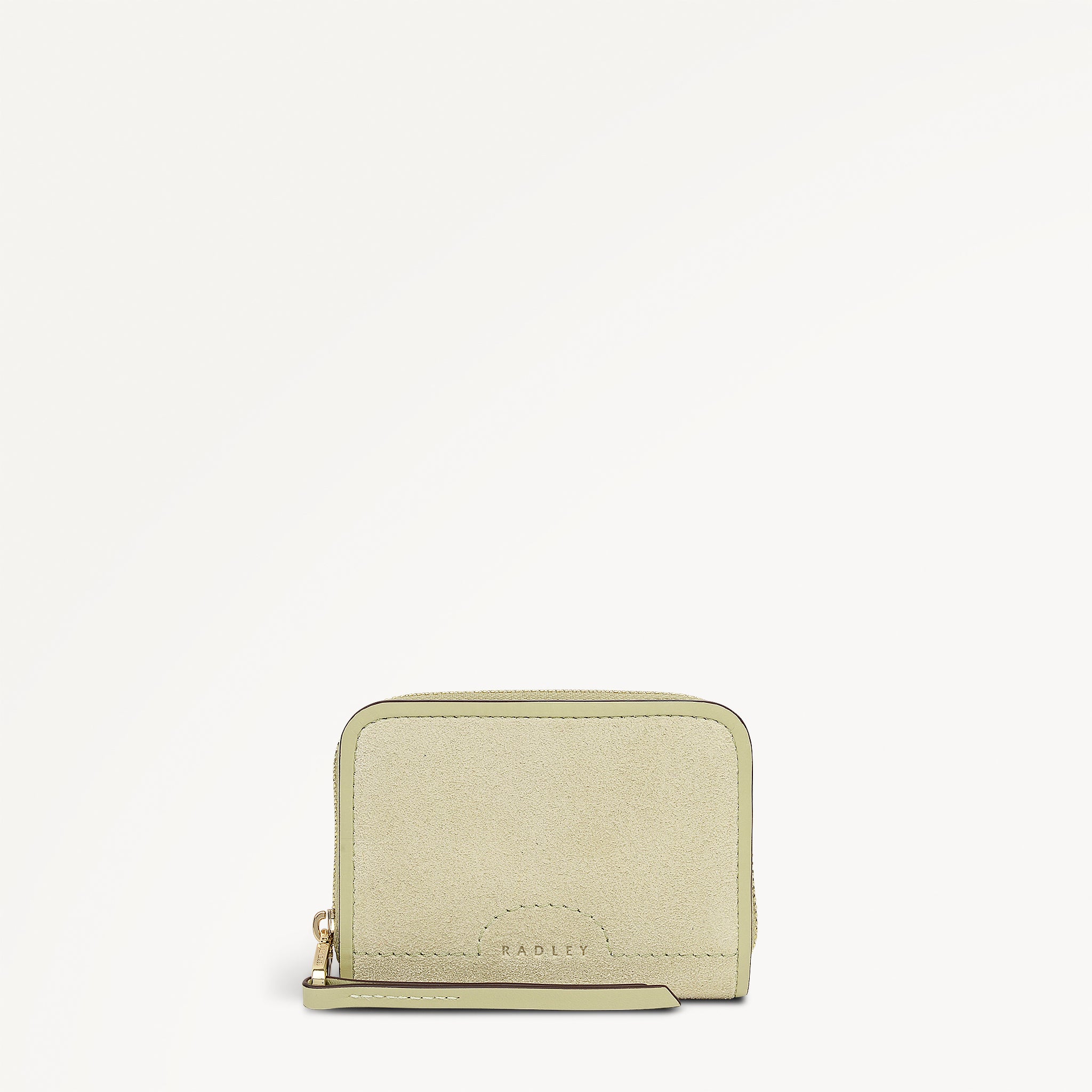 Bramwell Lane - Suede Small Zip Around Purse Lemongrass - 114083