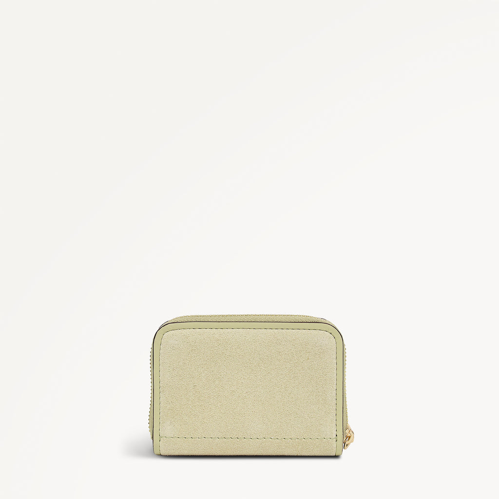 Bramwell Lane - Suede Small Zip Around Purse Lemongrass - 114083