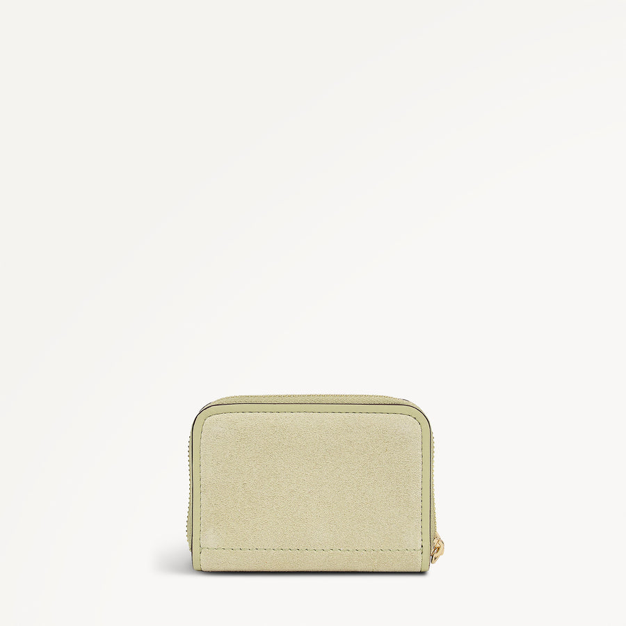 Bramwell Lane - Suede Small Zip Around Purse Lemongrass - 114083
