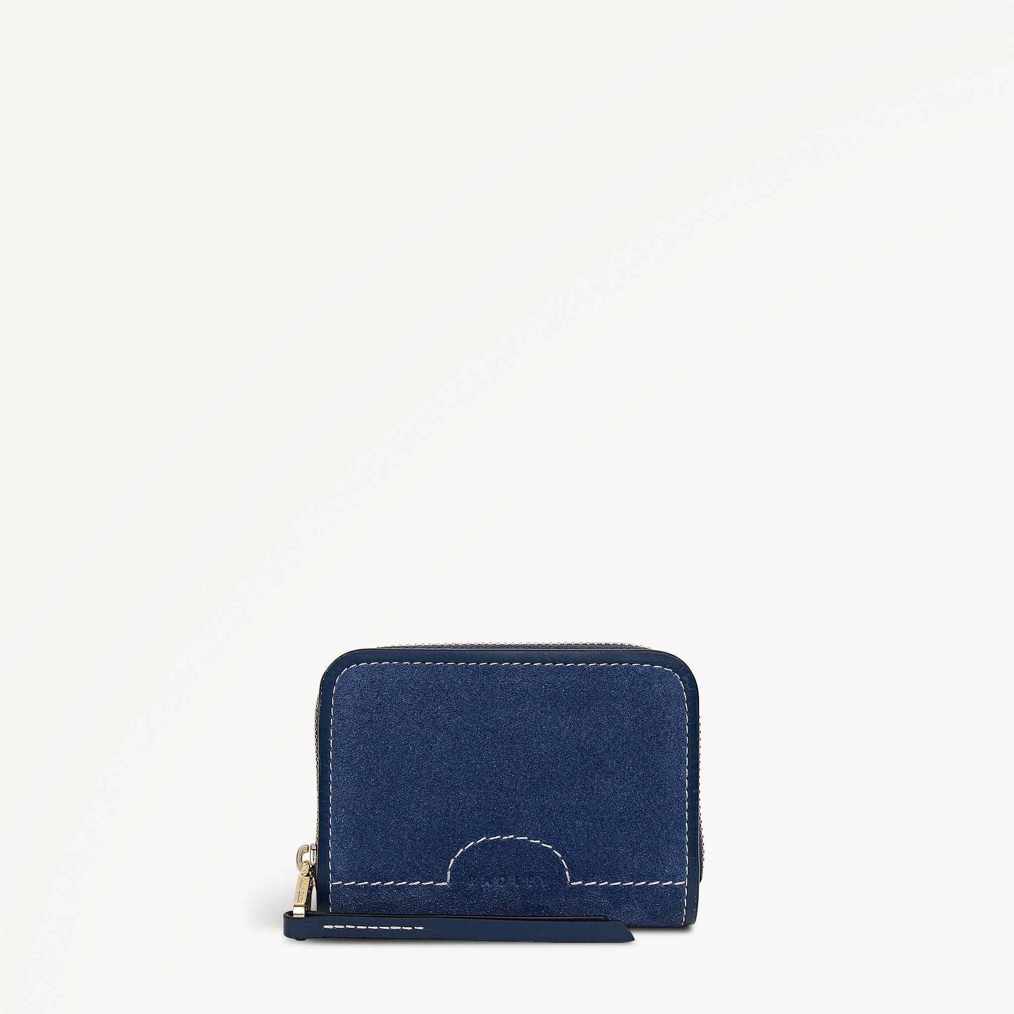 Bramwell Lane - Suede Small Zip Around Purse Naval - 114084