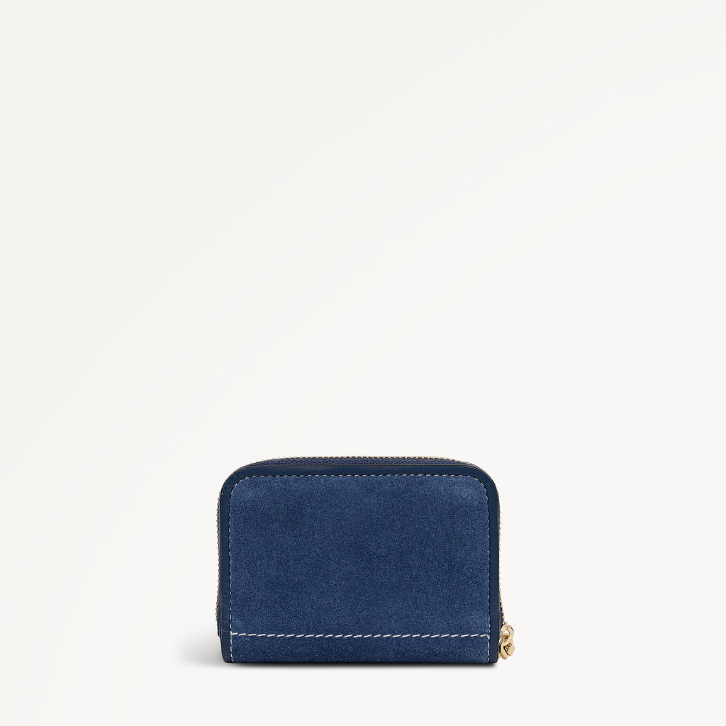 Bramwell Lane - Suede Small Zip Around Purse Naval - 114084